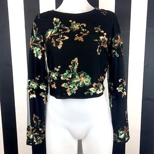 Open-back Sequin Party Top